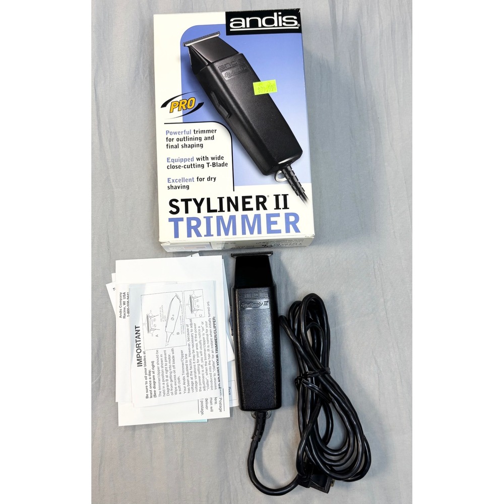 Andis Styliner II Professional T-Blade Hair Trimmer Black Model SL II working